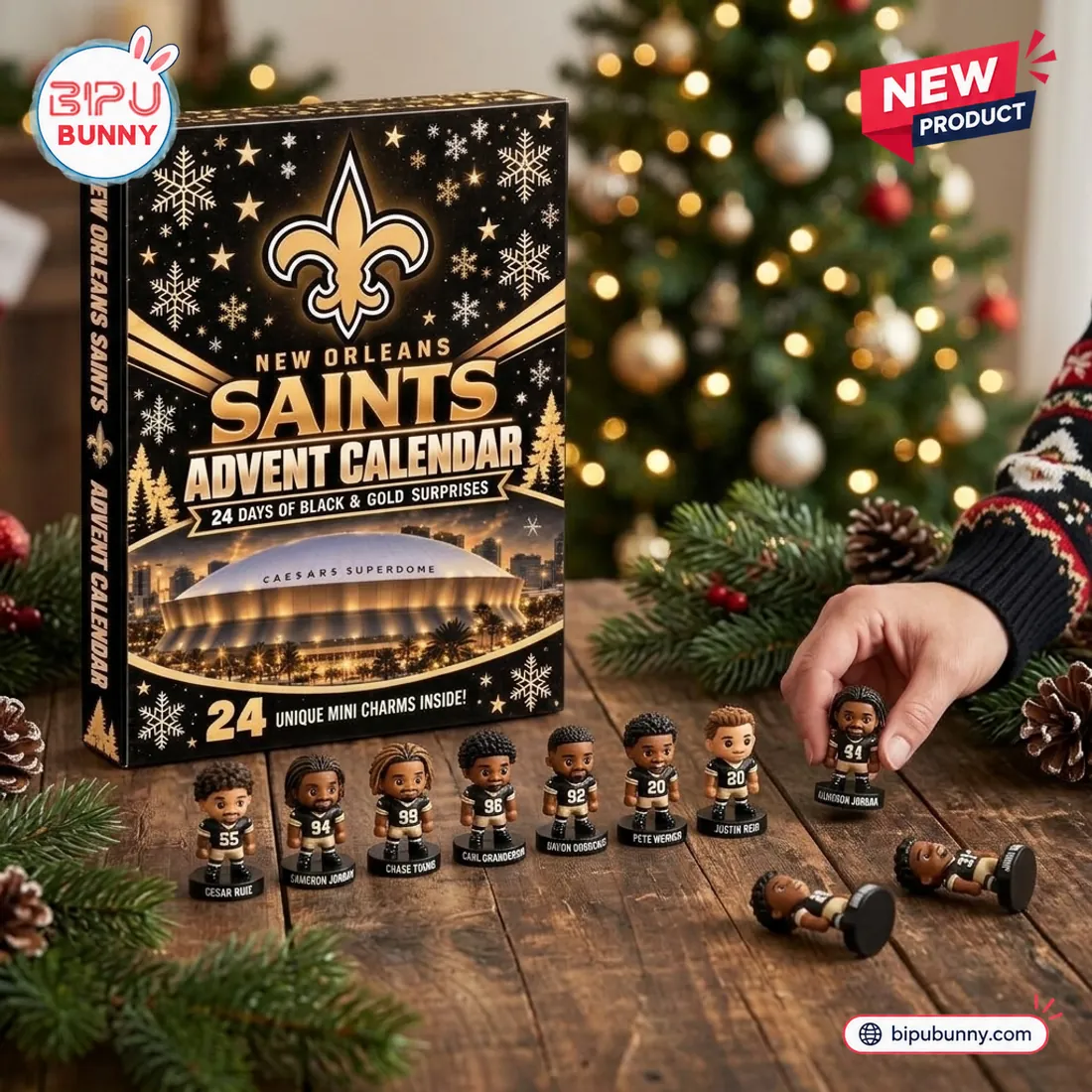 New Orleans Saints Advent Calendar Mini Figurine Set New Orleans Saints Advent Calendar Mini Figurine Set