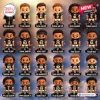 Front view of New Orleans Saints Advent Calendar Mini Figurine Set displaying player figures.