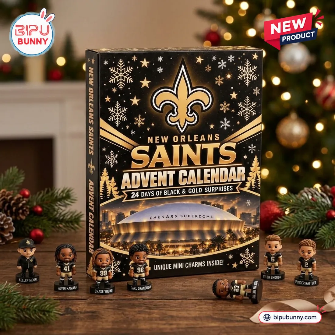 New Orleans Saints Advent Calendar Mini Figurine Set New Orleans Saints Advent Calendar Mini Figurine Set