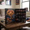 Front view of New York Knicks 2026 Champions Advent Calendar open on a wooden table.