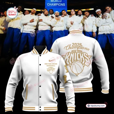 New York Knicks 2026 Champions Baseball Jacket