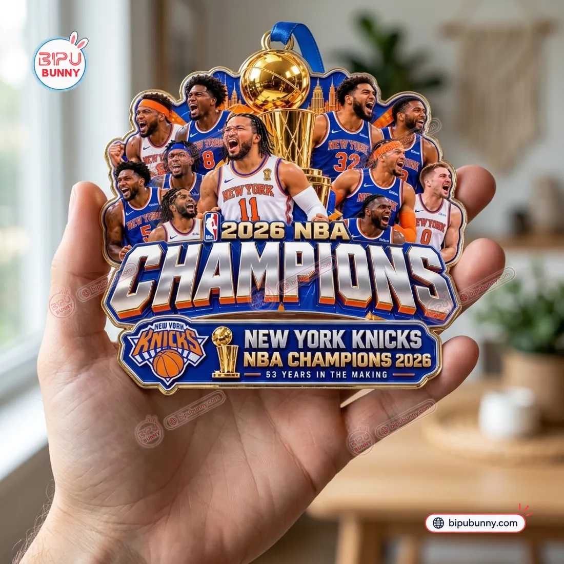 New York Knicks 2026 NBA Champions Christmas Ornament New York Knicks 2026 NBA Champions Christmas Ornament