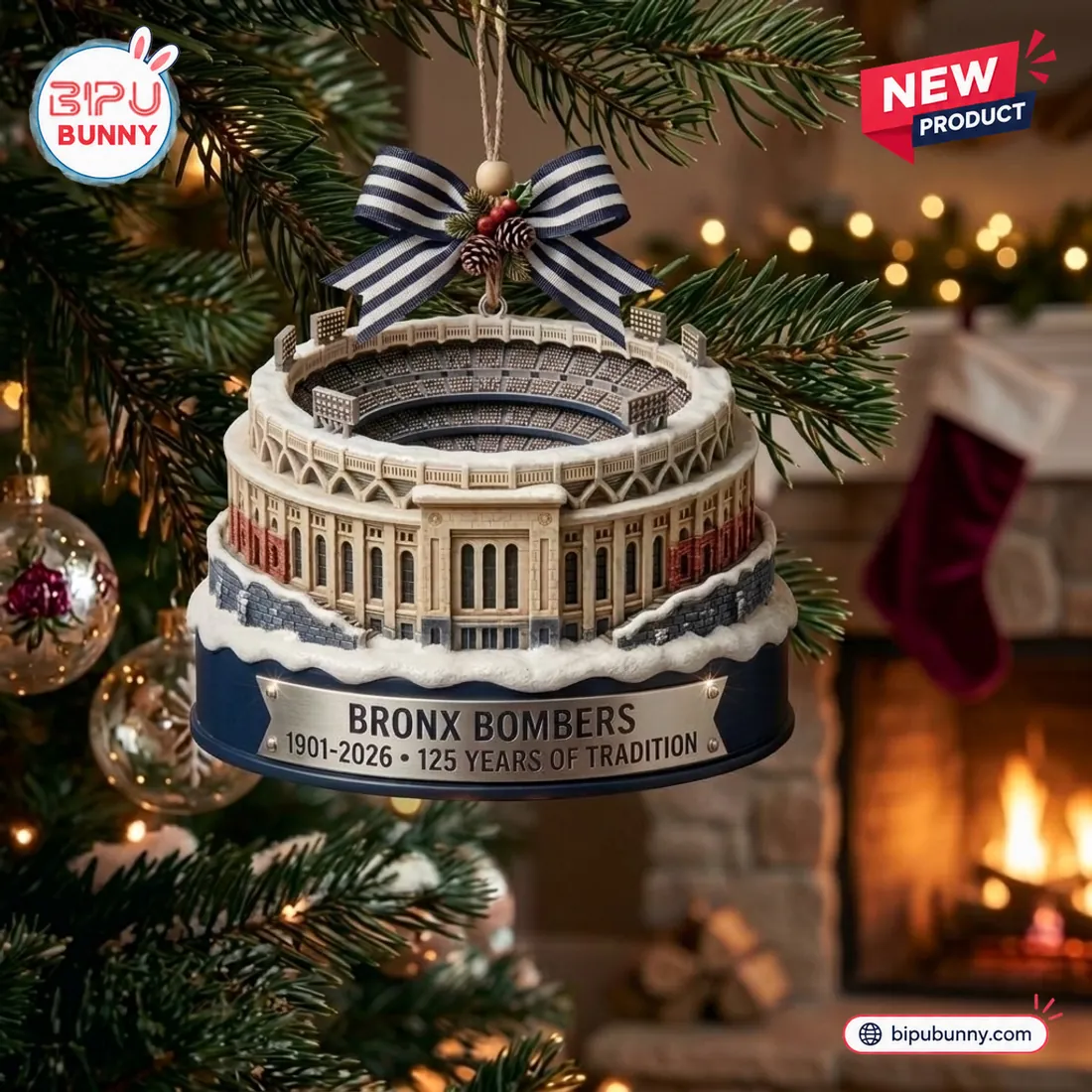 New York Yankees 125th Anniversary Ballpark Christmas Ornament New York Yankees 125th Anniversary Ballpark Christmas Ornament