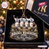 Closeup of New York Yankees Bronx Bombers Ornament 2026 inside a gift box.