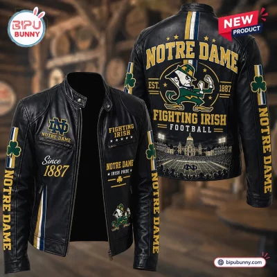 Notre Dame Fighting Irish Football Leather Jacket