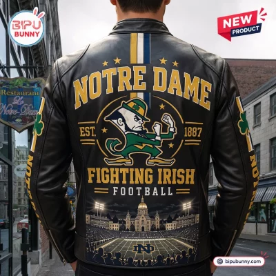 Notre Dame Fighting Irish Football Leather Jacket