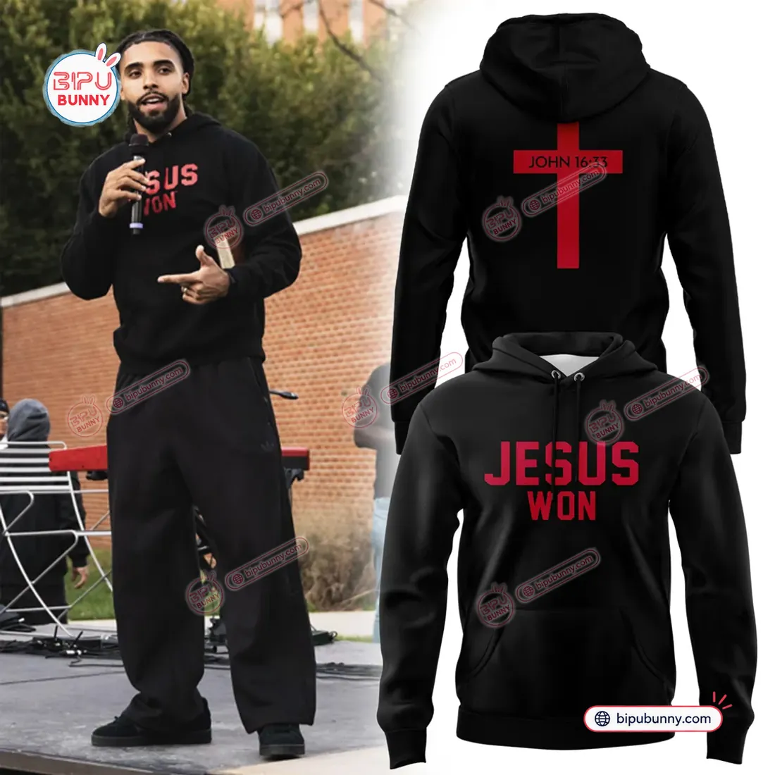 Ohio State Buckeyes Jesus Won Black Hoodie Ohio State Buckeyes Jesus Won Black Hoodie