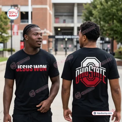 Ohio State Buckeyes Jesus Won Black Shirt
