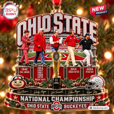 Ohio State Buckeyes National Champions Christmas Ornament