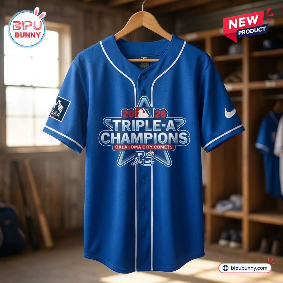 Oklahoma City Comets 2026 Blue Baseball Jersey Oklahoma City Comets 2026 Blue Baseball Jersey