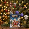 Front view of One Piece Straw Hat Crew Grand Line 2026 Advent Calendar box with hanging ornaments.