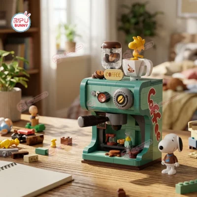 Panasy Peanuts Coffee Maker Building Block Set