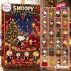 Front view of Peanuts Snoopy 2026 Advent Calendar box and figurine tray.