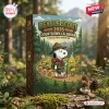 Front view of the Peanuts Snoopy Beagle Scout 2026 Advent Calendar in a forest setting.