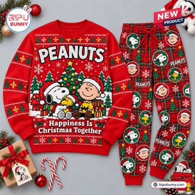 Peanuts Snoopy Christmas Sweater and Jogger Pants Set