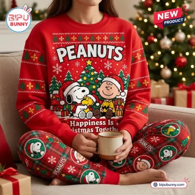 Peanuts Snoopy Christmas Sweater and Jogger Pants Set