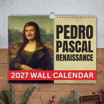 Pedro Pascal Renaissance Masterpieces 2027 Wall Calendar