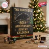 Front view of Penrith Panthers 60th Anniversary Advent Calendar on wooden table with small toys.