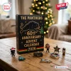 Front view of Penrith Panthers 60th Anniversary Advent Calendar with figurines on wooden table.