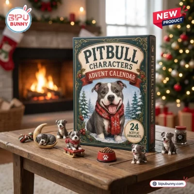Pitbull Dog Characters Christmas Advent Calendar