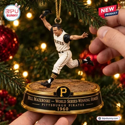 Pittsburgh Pirates Bill Mazeroski Christmas Ornament