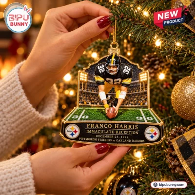 Pittsburgh Steelers Franco Harris Christmas Ornament