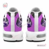 Rear view of Prince Purple Air Max Plus Sport Shoes featuring purple panels and black mesh details.