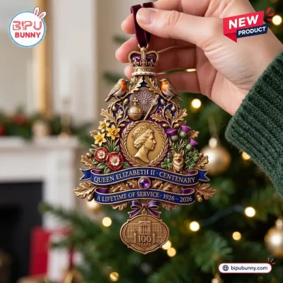 Queen Elizabeth II Centenary Commemorative Christmas Ornament