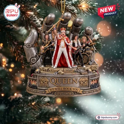 Queen We Will Rock You Christmas Ornament
