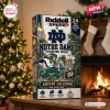 Front view of the Riddell Notre Dame Fighting Irish Mini Helmet Advent Calendar set on a table.