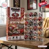 Front view of Riddell San Francisco 49ers mini helmet advent calendar with display case.