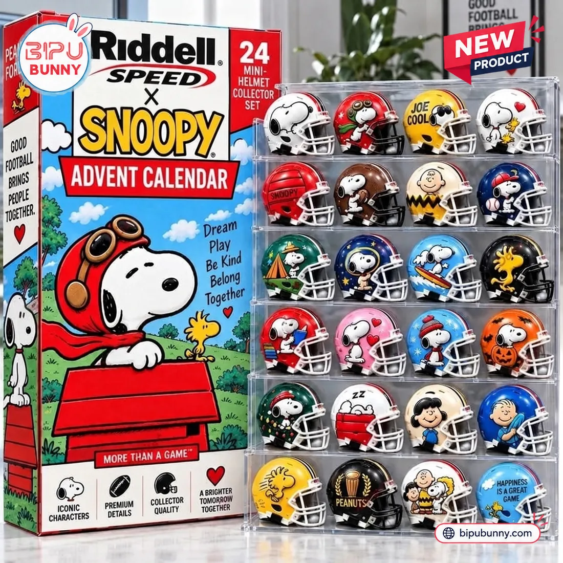 Riddell Snoopy Christmas Mini Helmet Advent Calendar Riddell Snoopy Christmas Mini Helmet Advent Calendar