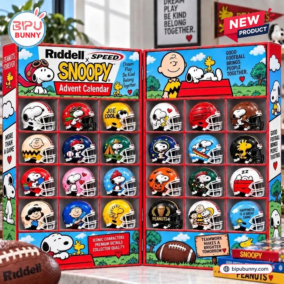 Riddell Snoopy Christmas Mini Helmet Advent Calendar Riddell Snoopy Christmas Mini Helmet Advent Calendar
