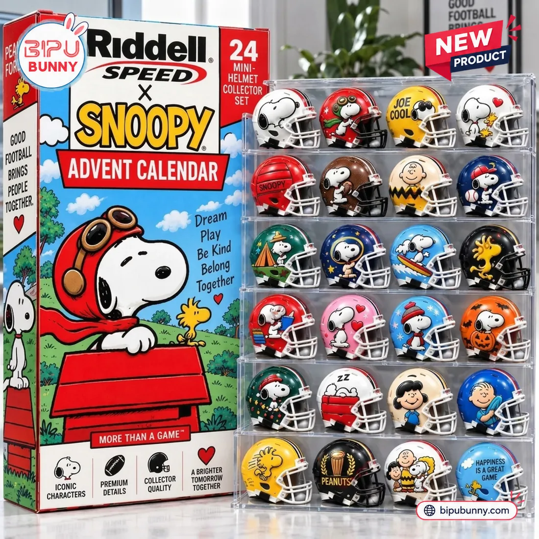 Riddell Snoopy Christmas Mini Helmet Advent Calendar Riddell Snoopy Christmas Mini Helmet Advent Calendar