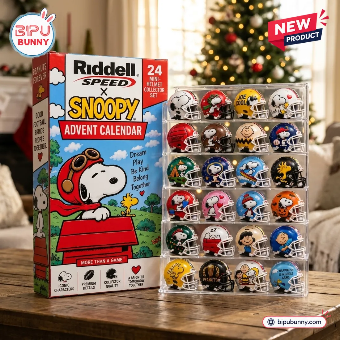 Riddell Snoopy Christmas Mini Helmet Advent Calendar Riddell Snoopy Christmas Mini Helmet Advent Calendar