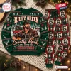 Front view of the Riley Green Christmas Ugly Sweater and Jogger Pants Set with a country music holiday motif.