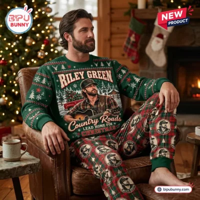 Riley Green Christmas Ugly Sweater and Jogger Pants Set