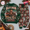 Front view of Riley Green Christmas Ugly Sweater and Jogger Pants Set with country road graphic.