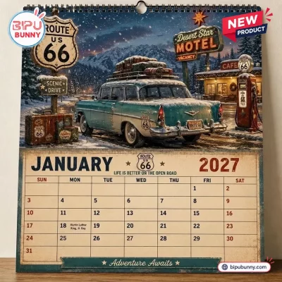 Route 66 Road Trip 2027 Wall Calendar
