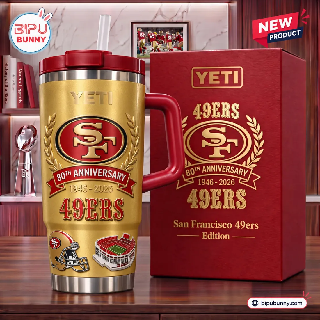 San Francisco 49ers 80th Anniversary Tumbler Cup San Francisco 49ers 80th Anniversary Tumbler Cup