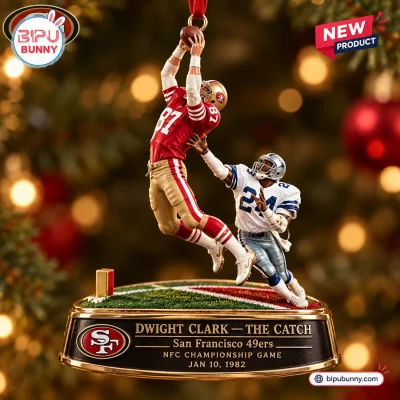 San Francisco 49ers Dwight Clark Christmas Ornament