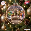 Front view of Scooby-Doo 57th Anniversary Christmas Ornament hanging on a festive tree.