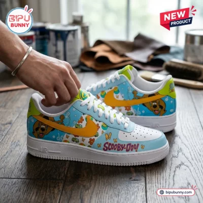 Scooby-Doo Blue Air Force Low-Top Sneakers