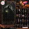 Front view of SCP-049 Gothic Plague Doctor Advent Calendar with open box revealing twenty-four themed metal charms.
