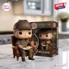 Front view of Sherlock Holmes 140th Anniversary Collectible Figure sitting in an armchair with a pipe and magnifying glass.