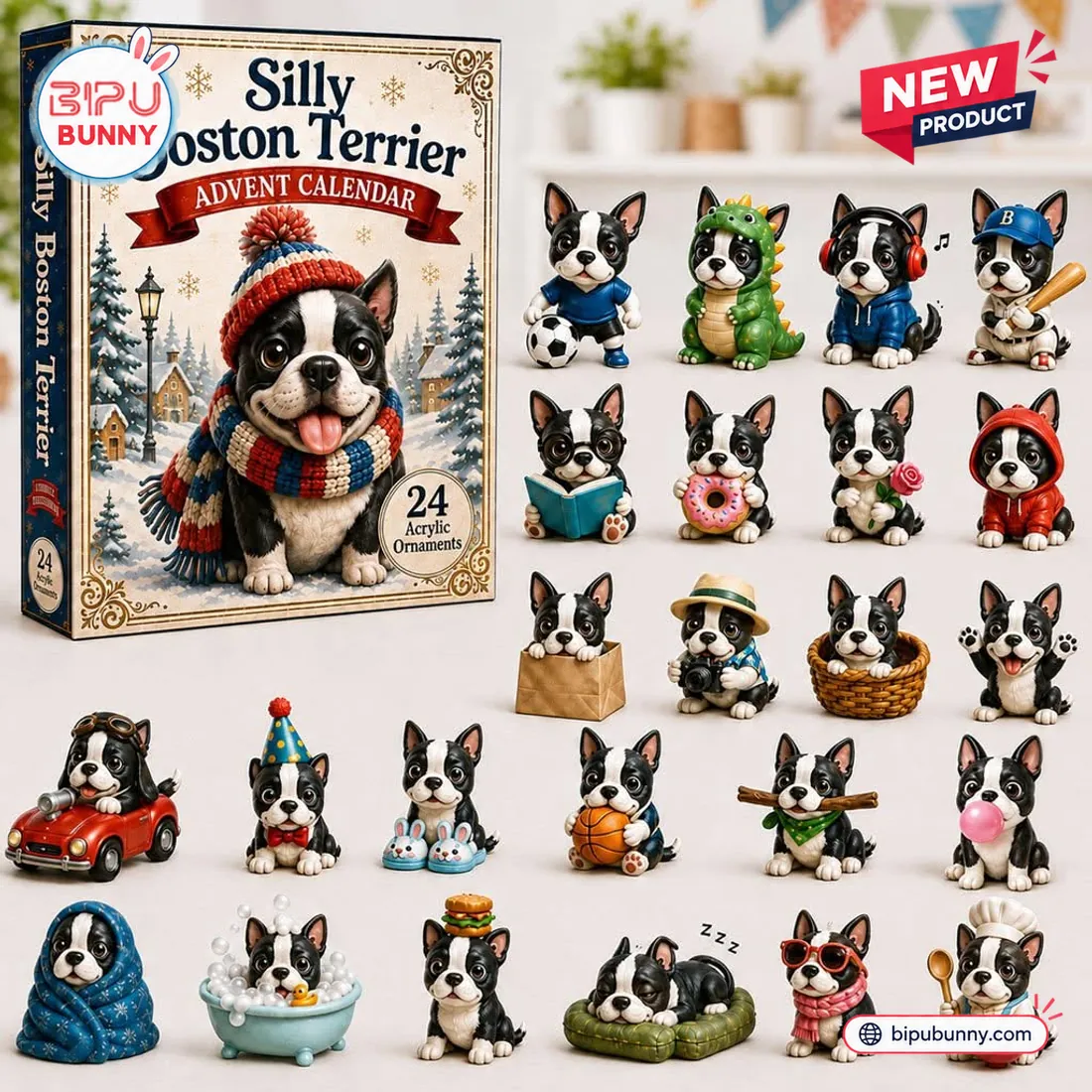Silly Boston Terrier Advent Calendar Silly Boston Terrier Advent Calendar