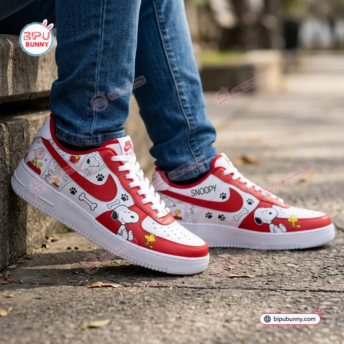 Snoopy Peanuts Custom Air Force 1 Sneakers Snoopy Peanuts Custom Air Force 1 Sneakers