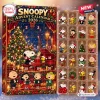Front view of the Snoopy Peanuts Gang 2026 Advent Calendar alongside its included character ornaments.