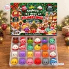 Front view of Sophia's Squishy 24 Days Of Dumpling Advent Calendar with open tray of mini toys.