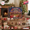 Front view of St. Louis Cardinals Red Bird Baseball Advent Calendar with collectible ornaments displayed on a table.